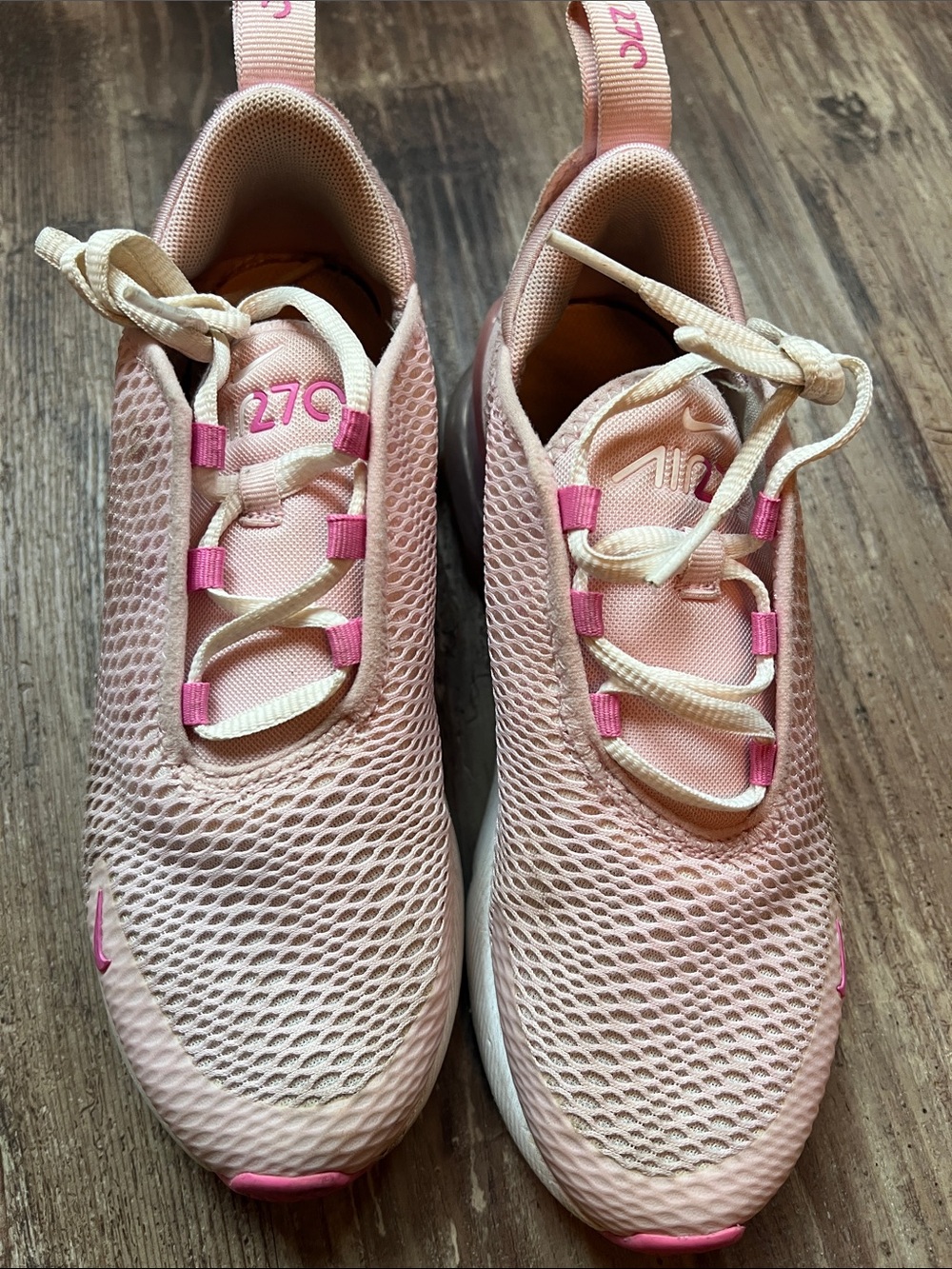 Nike air Light Pink girls Mesh Running Sneakers - size 2Y